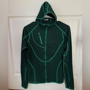 Marmot thermal hoodie in green womens size small